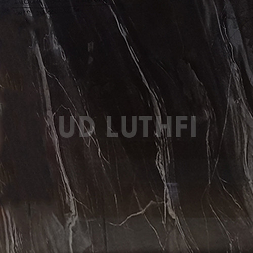 Granit Lantai Glazed Polished Luccera Black Travertine 60x60 