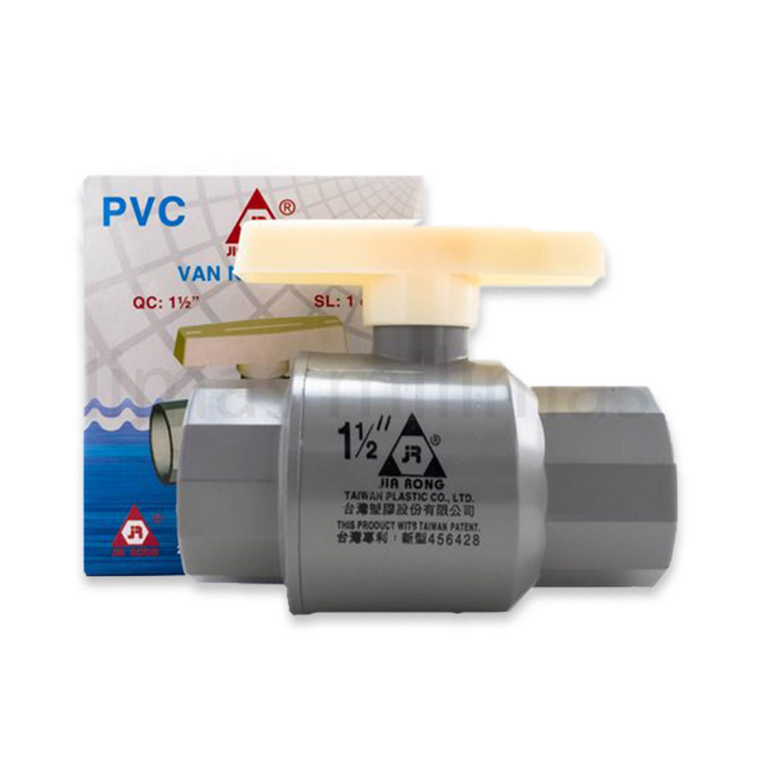 Ball valve jiarong pvc polos 1 1/2 inch / stop kran jiarong 1 1/2 inch