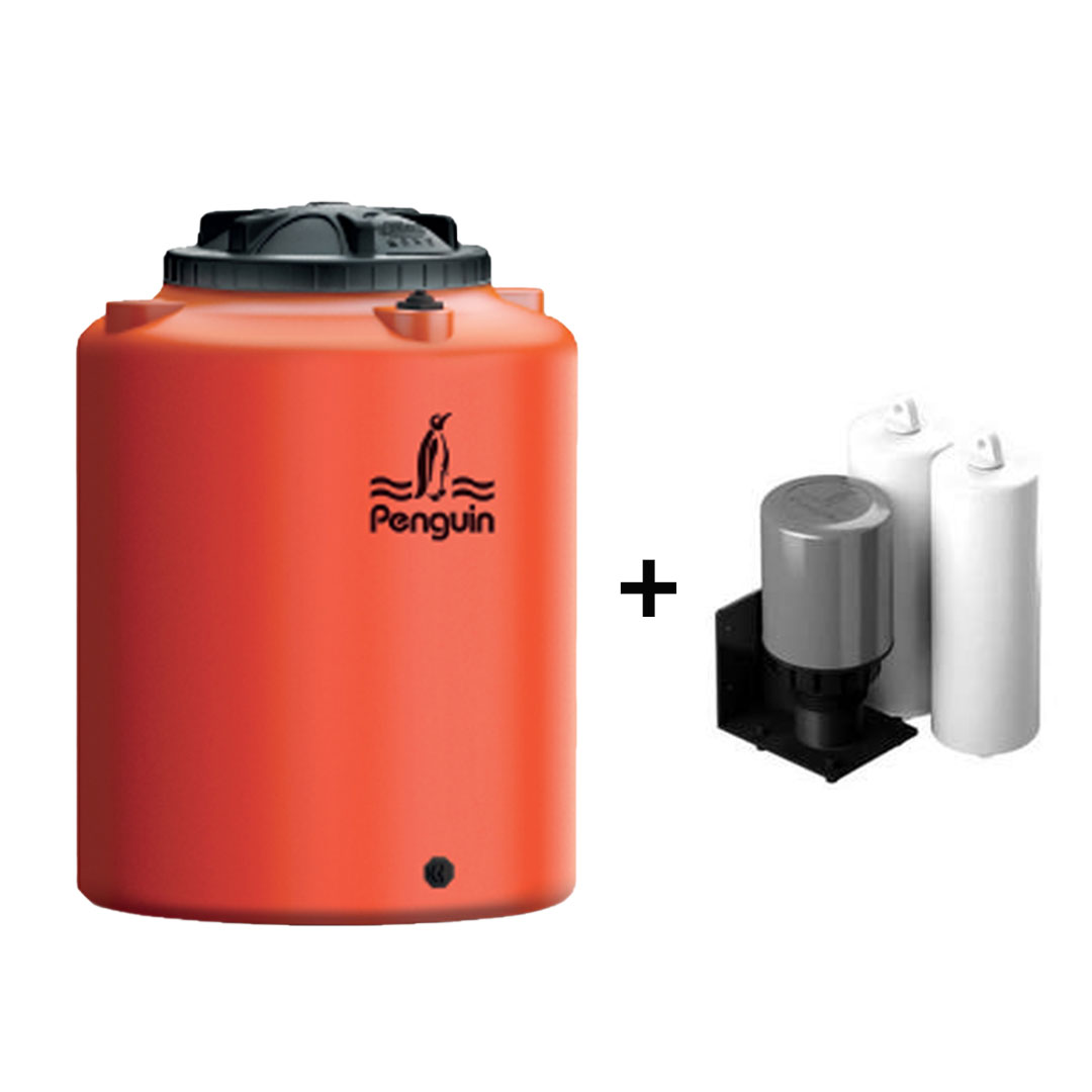 Toren Air 3100 Liter + Plumbing 3/4''-Toren Penguin TB 300 Warna Orange